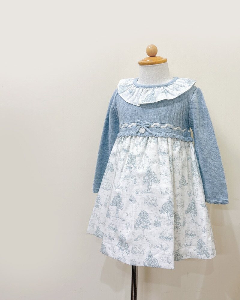 【セール SALE 10％OFF】ワンピース 女の子 キッズ ベビー服 子供服 長袖 インポート おしゃれ 子供服 トワルドジュイニット切替ワンピース martin aranda マルティンアランダ