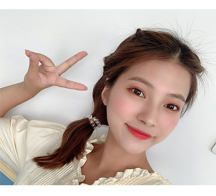 スプリングゴム からまない ヘアゴム スプリングヘアゴム シリーズ 髪を傷みにくい キャンティカラー 可愛い 美人髪