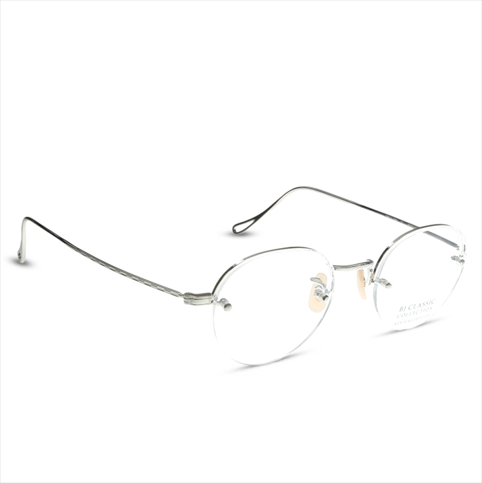 BJ CLASSIC COLLECTION シルバー 度付きメガネ チタン REVIVAL リムウェイ BJクラシックコレクション C-2 メンズ  レディース 伊達メガネ 本格眼鏡 リバイバルエディション EDITION 日本製 RIMWAY01 （お取り寄せ） 眼鏡・サングラス 