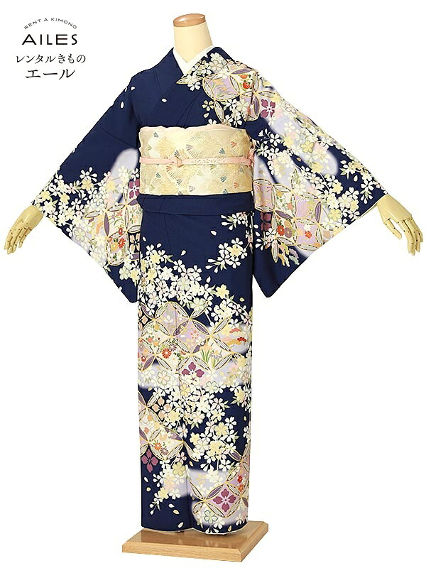 訪問着 レンタル 紺 写真 おすすめ 母 訪問着レンタルフルセットAD0025 JAPANSTYLE 貸衣裳 フルセット rental 訪問着レンタル 式典 七五三 お宮参り 服装 母親 入学式 卒業式 結婚式 お宮参り フォト着物 ママ 母 新品足袋プレゼント [往復送料無料]｜レンタルきもの　エール 10,656円