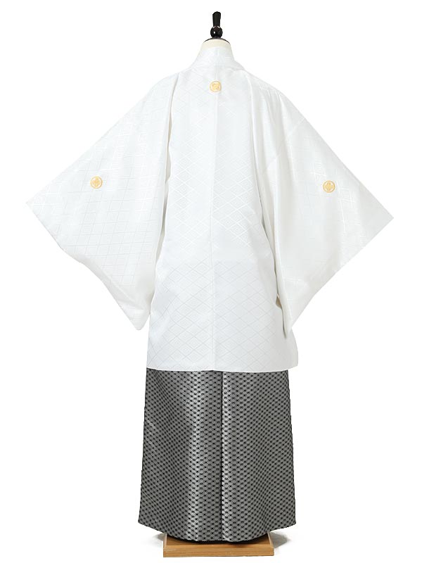楽天市場 レンタル 男袴レンタル 紋付き袴 男袴レンタル Af0019 白 銀ぼかし 成人式 卒業袴 着物レンタル 卒業式 袴 レンタル 男 メンズ袴 フルセット 成人式 紋付袴 卒業式 新品足袋プレゼント 往復送料無料 レンタルきもの エール