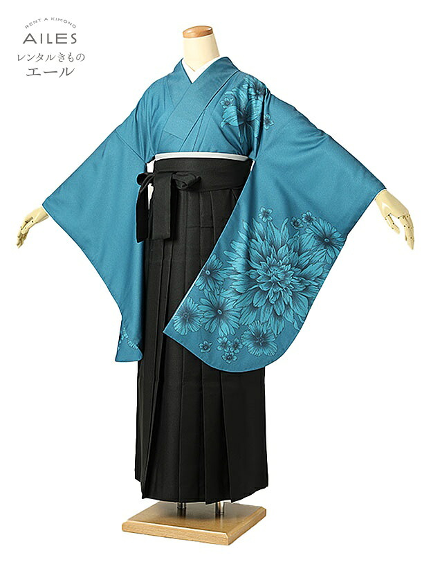 角帽 専門職授業時間生 卒 【賃借】 卒賃借袴 女袴賃借 AG0255 青み 花飾りつけ 卒袴 御召しもの賃借 卒式 初等学校卒式 賃借フルセット 女袴 袴 賃借 女 新品足袋差し上げ物 【往復貨物輸送無料】