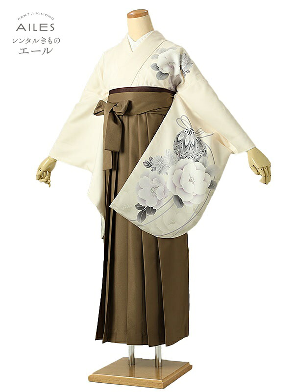角帽 専門職授業時間生 卒 【賃借】 卒賃借袴 女袴賃借 AG0339 ベージュ 花飾りつけ 鞠 赤銅色 卒袴 御召しもの賃借 卒式 初等学校卒式 賃借フルセット 女袴 袴 賃借 女 新品足袋差し上げ物 【往復貨物輸送無料】