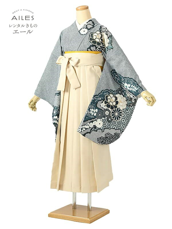 角帽 専門職授業時間生 卒 【賃借】 卒賃借袴 女袴賃借 AG0532 緑 名取り草 絞り柄 卒袴 御召しもの賃借 卒式 初等学校卒式 賃借フルセット 女袴 袴 賃借 女 新品足袋差し上げ物 【往復貨物輸送無料】