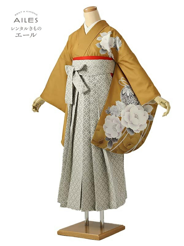 角帽 専門職授業時間生 卒 【賃借】 卒賃借袴 女袴賃借 AG0614 からし 白 名取り草 卒袴 御召しもの賃借 卒式 初等学校卒式 賃借フルセット 女袴 袴 賃借 女 新品足袋差し上げ物 【往復貨物輸送無料】