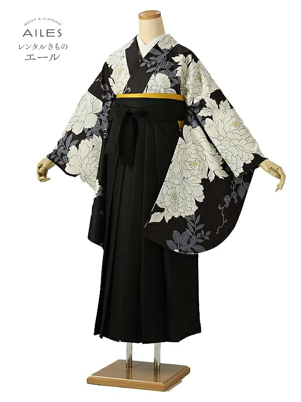 角帽 専門職授業時間生 卒 【賃借】 卒賃借袴 女袴賃借 AG0618 黒 白 名取り草 卒袴 御召しもの賃借 卒式 初等学校卒式 賃借フルセット 女袴 袴 賃借 女 新品足袋差し上げ物 【往復貨物輸送無料】