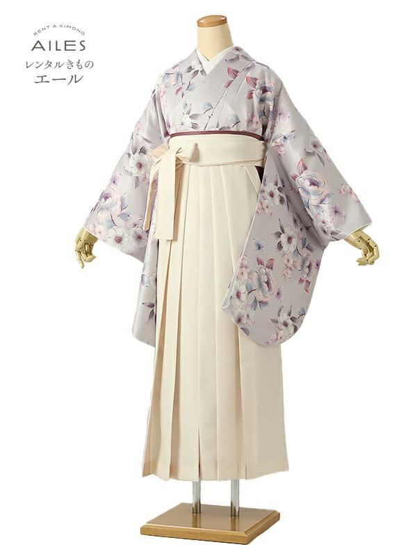 角帽 専門職授業時間生 卒 【賃借】 卒賃借袴 女袴賃借 AG0620 薄紫 サクラ色 椿 卒袴 御召しもの賃借 卒式 初等学校卒式 賃借フルセット 女袴 袴 賃借 女 新品足袋差し上げ物 【往復貨物輸送無料】