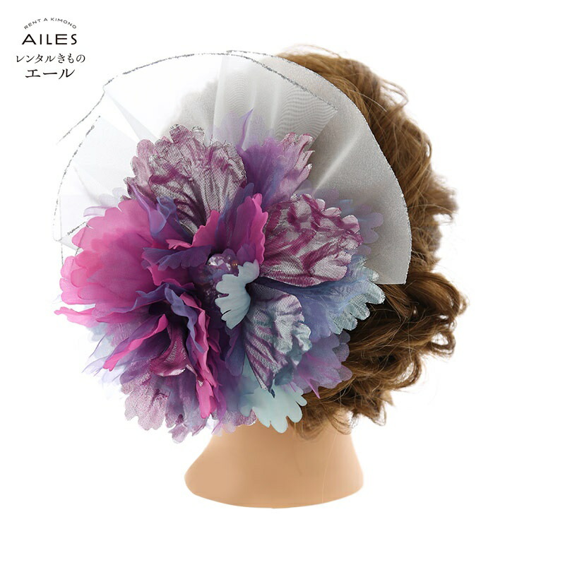 75 Off 販売品未使用 Off 髪飾り Cj0014 洋風 大きめ ブランド Sweetangel 販売商品 日本製 振袖 成人式 ブルー 紫 シルバー 人気 目立つ 可愛い 大振り 箱にシール跡あり Fucoa Cl