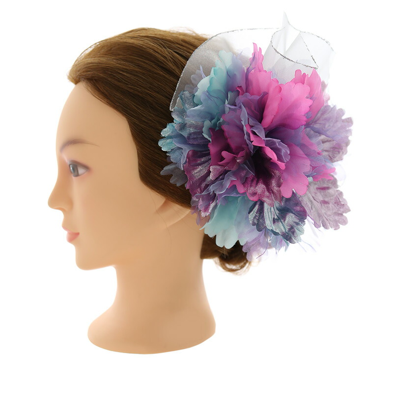 75 Off 販売品未使用 Off 髪飾り Cj0014 洋風 大きめ ブランド Sweetangel 販売商品 日本製 振袖 成人式 ブルー 紫 シルバー 人気 目立つ 可愛い 大振り 箱にシール跡あり Fucoa Cl