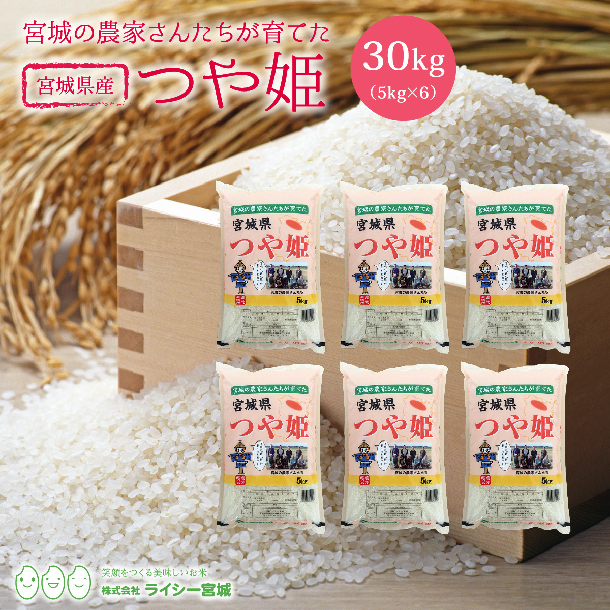 楽天市場】つや姫 米 30kg 送料無料 宮城県産 令和5年産 《30kg（5kg