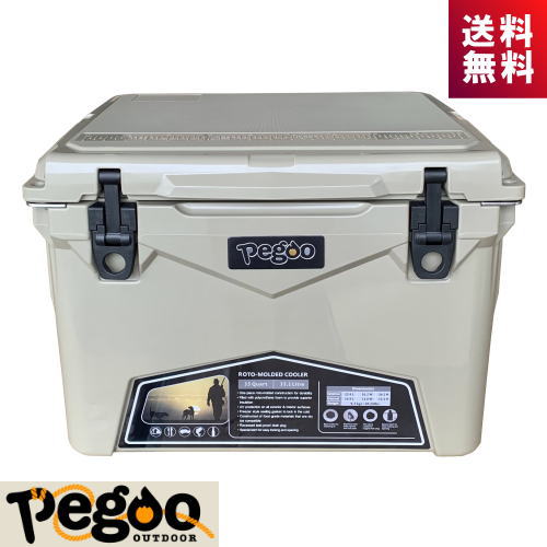 pegoo Hard Cooler Box ハードクーラーボックス 35QT SD サンド色 ペグー 内容量33L｜ライズラン