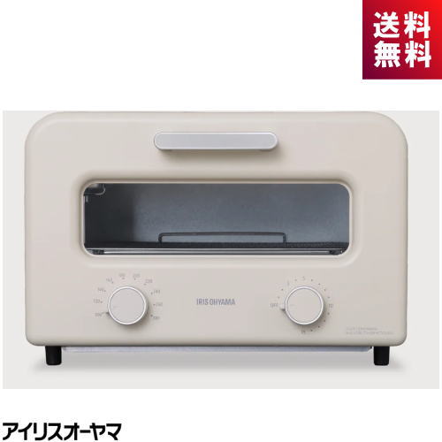 トースター　アイリスオーヤマ　スチームカーボントースター　SOT-401-C ミルクベージュ　トースト　4枚焼き　スチーム式　タイマー付き　遠赤カーボンヒーター　SOT-401
