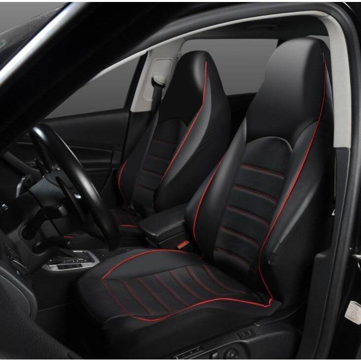 汎用 車用 内装パーツ 車 軽自動車用 シートカバー 普通車 合成皮革 運転席 助手席 車 レザー エプロンタイプ フロント Educaps Com Br