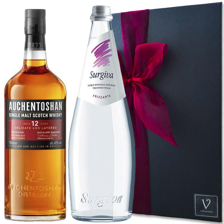 【選べるメッセージカード】ハイボール ウイスキー ギフト 2本セット オーヘントッシャン12年 [700ml] 国内正規品 スルジーヴァ ミネラルウォーター・スパークリング 750m リボン包装 プレゼント おしゃれ 誕生日 メッセージ