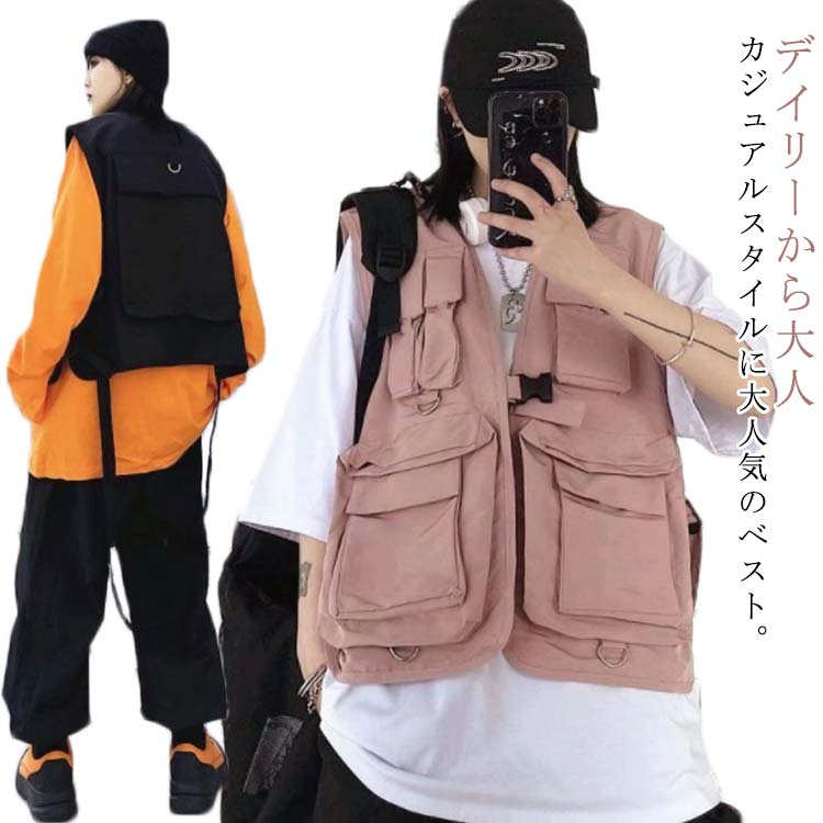 楽天市場】着るバッグ ベスト メンズ 作業着 ハンティングベスト