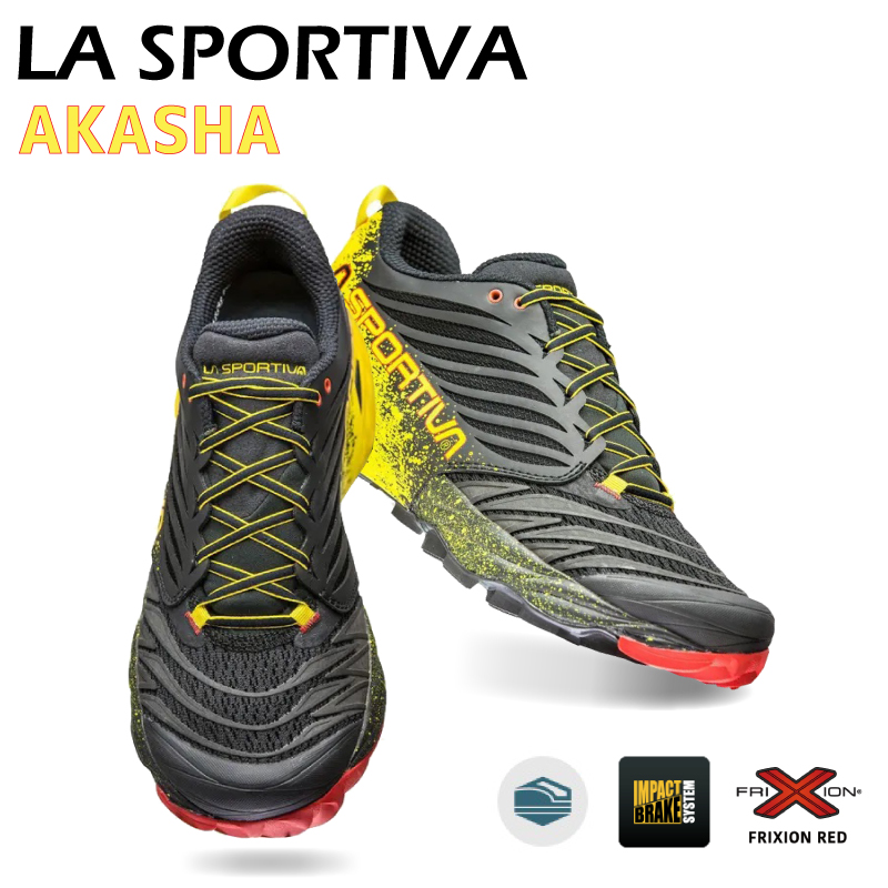 LA SPORTIVA スポルティバ アカシャ トレイルランニングシューズ Trail Running Shoes AKASHA Black  Yellow スポーツ・アウトドア