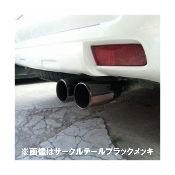 SUXON サクソンマフラー・100φWサークル(リアのみ)・ブラックメッキテール(TE4003BM) ランドクルーザー150プラド(2TR)【代引き不可】