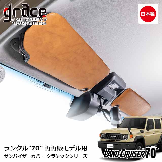 70系ランクル用　純正 サンバイザー 左右　ライトグレー　前期・後期 取付OK☆ トヨタ純正 70系 ランドクルーザー フロント サンバイザー 左右