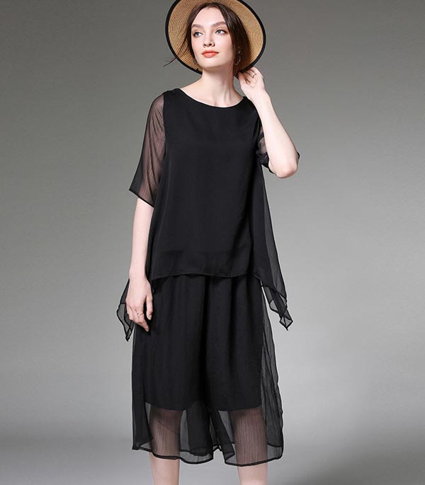 大きいサイズ シフォン 3l 大人 ゆるふわ カジュアル 4l セットアップ 上下セット 女子会 5lインポート Ll