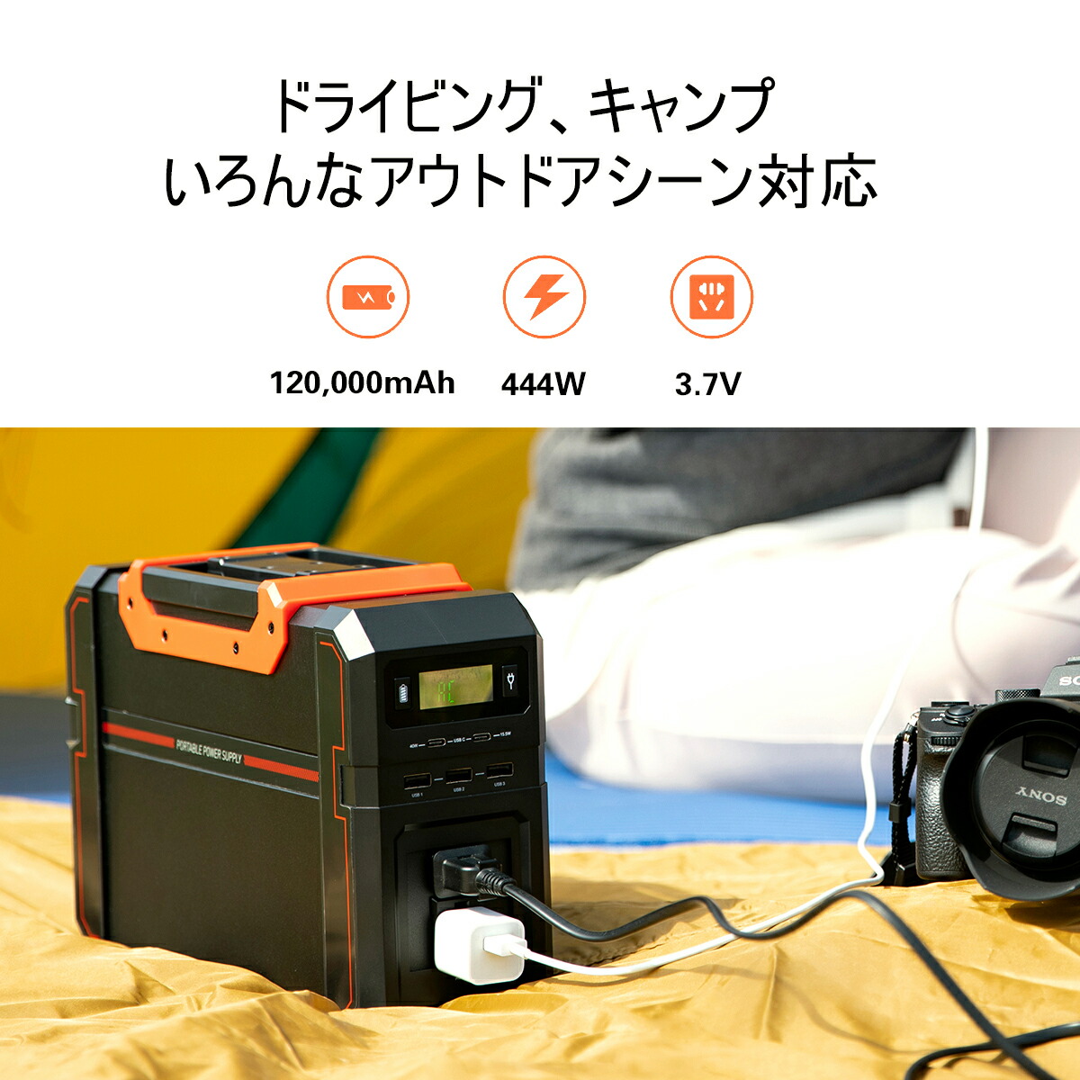 楽天市場 ポータブル電源 444wh 車中泊 大容量 1000mah 3 7v モバイルバッテリー 家庭用蓄電池 災害 防災 電気毛布 バッテリー 非常用電源 停電 地震 アウトドア キャンプ コンパクト コンセント ポータブルバッテリー 防災グッズ Seiko建材