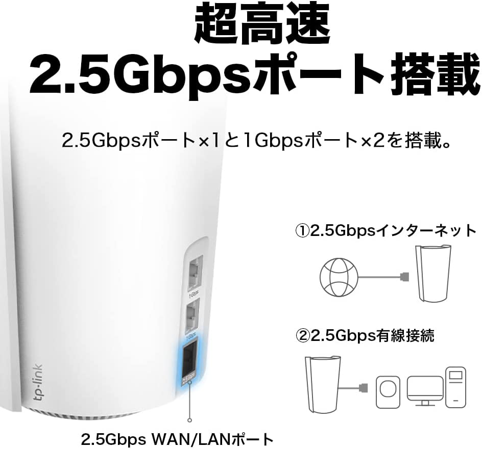 TP-Link メッシュ WiFi ルーター PS5 Ipad Nintendo Switch IPhone シリーズ メーカー動作確認済み  Alexa 認定製品 スマートテレビ 対応 メッシュWi-Fi無線LANルーター スマートホー その他