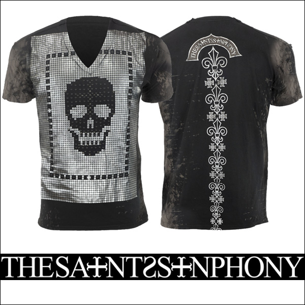 【楽天市場】新作【THE SAINTS SINPHONY/セインツシンフォニー】SPEARMINT・Tシャツ（半袖・Vネック・ブラック・BLK
