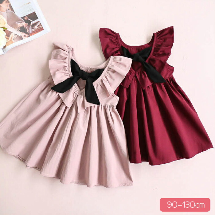 楽天市場 フリル リボンノースリーブトップス ナチュラル ピンク レッド 子ども服 子供服 女の子 出産祝い おすすめ 赤ちゃん おそろい 女の子 双子 ギフト リンクコーデに90 100 110 1 130cm Senkei
