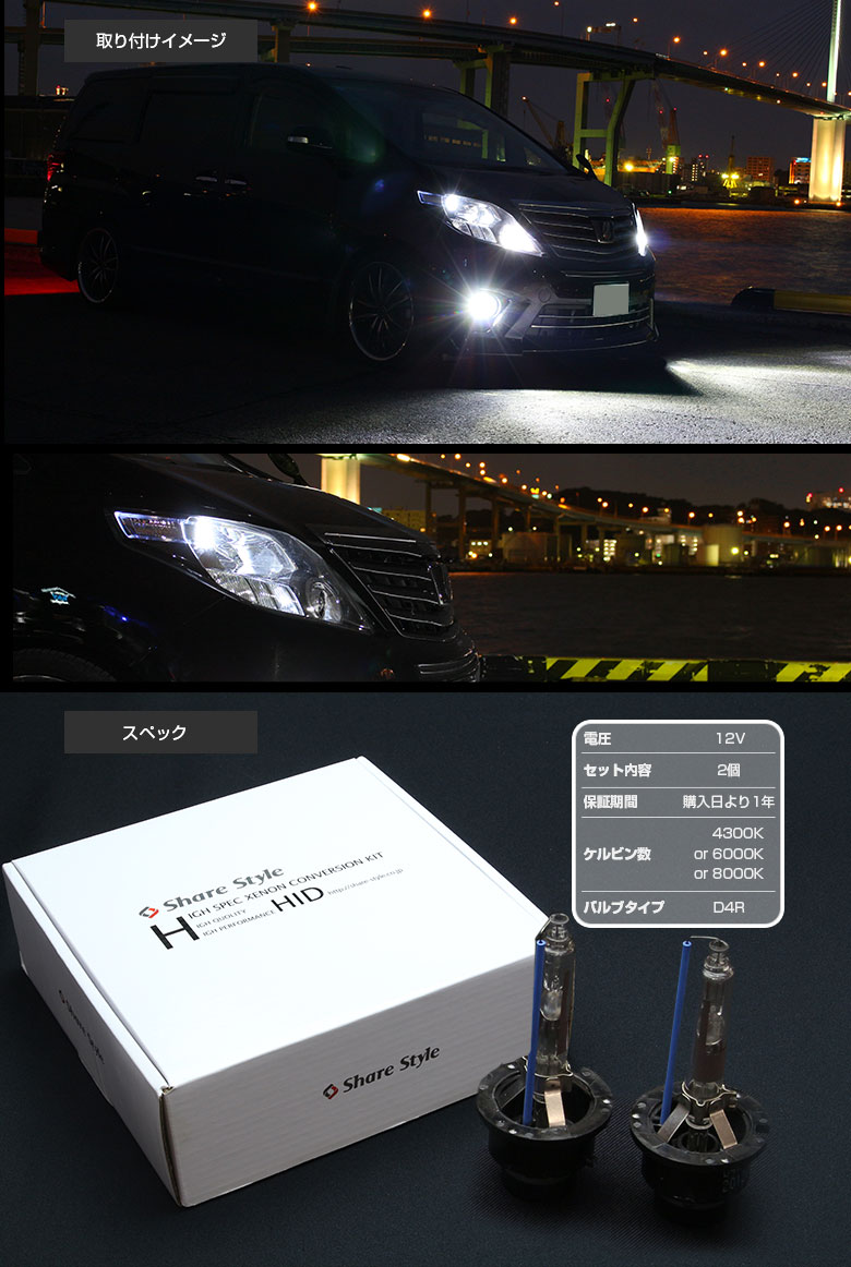 楽天市場 エブリィワゴン D4r 純正hid交換用 ヘッドライト Hidバルブ 4300k 6000k 8000k 1年保証 最新のhid装着車対応 高品質d4r Hid Hidバルブ エヴリイda17w Hid仕様適合 シェアスタイル Led Hid の老舗