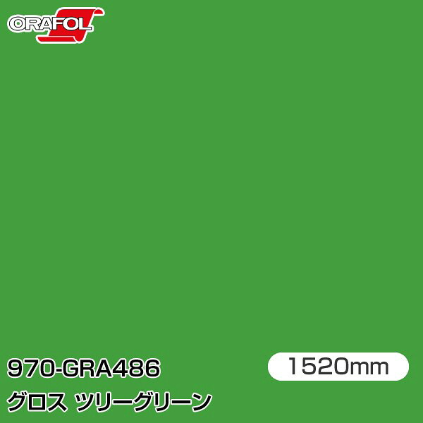 ORAFOL カーラッピングフィルム 車 ラッピングシート 970-GRA486 グロスツリーグリーン 【W1520mm&times;25m】 ORACAL オラカル 970シリーズ tree green カーラップフィルム DIY 外装 内装 ボンネット オラフォル 送料無料｜3M特約販売店シザイーストア