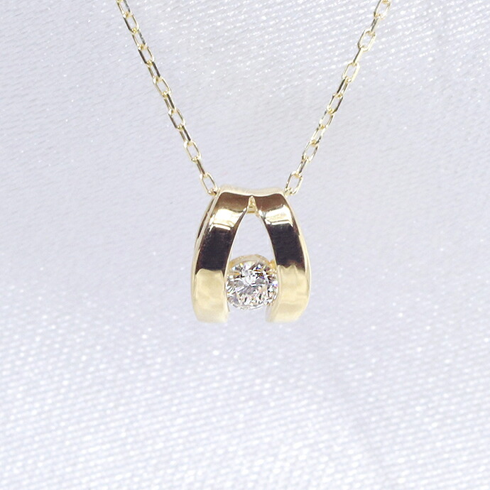 K10YG 1粒 天然ダイヤモンド 0.06ct ネックレス ペンダント イエローゴールド ファッション ジュエリー アクセサリー レディース 4月誕生石 10金 一粒 ひと粒 「4P0116y-k10」【送料無料】|ジュエリーショップ ウェイ