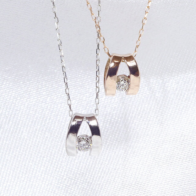 K10WG/PG 一粒 ひと粒 天然ダイヤモンド 0.06ct ペンダント ネックレス ファッション ジュエリー アクセサリー レディース ホワイトゴールド ピンクゴールド ダイアモンド 4月誕生石 送料無料 品質保証書 プレゼント ホワイトデー 1粒|ジュエリーショップ ウェイ