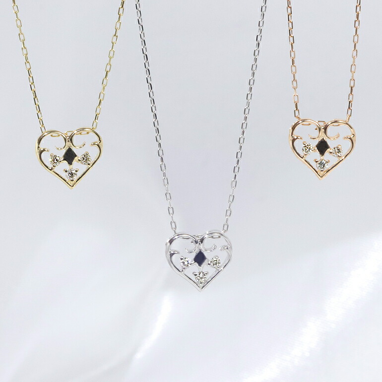 K18WGダイヤモンド付き　ネックレストップ　ハート　アクセサリー　小物 K18WGダイヤモンド付き ネックレストップ ハート アクセサリー