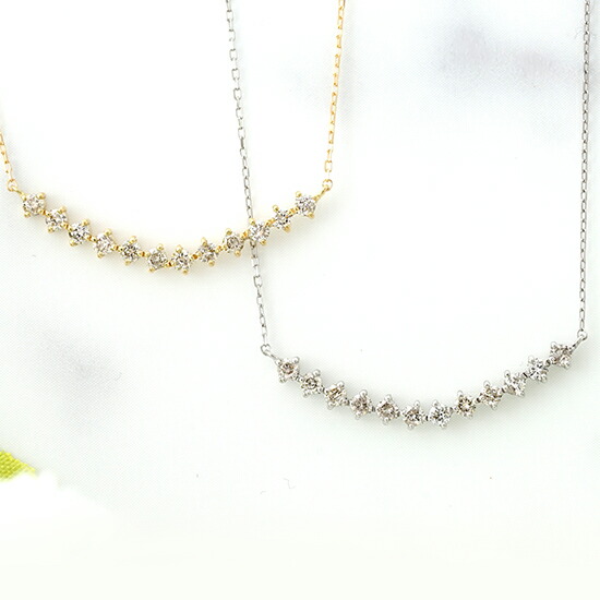 楽天市場】K18WG【0.37ct】ブルー ダイヤモンド ネックレス ジュエリー