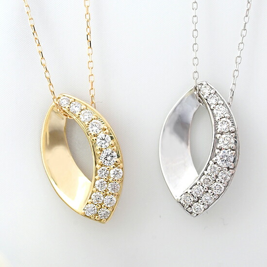 楽天市場】K18WG【0.37ct】ブルー ダイヤモンド ネックレス ジュエリー