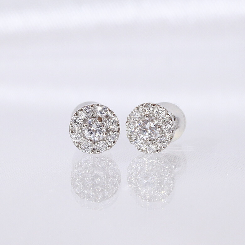 Pt900 プラチナ ダイヤモンド ピアス 0.34ct 花 フラワー flower ファッション アクセサリー ジュエリー レディース オシャレ プレゼント・送料無料・品質保証書|ジュエリーショップ ウェイ