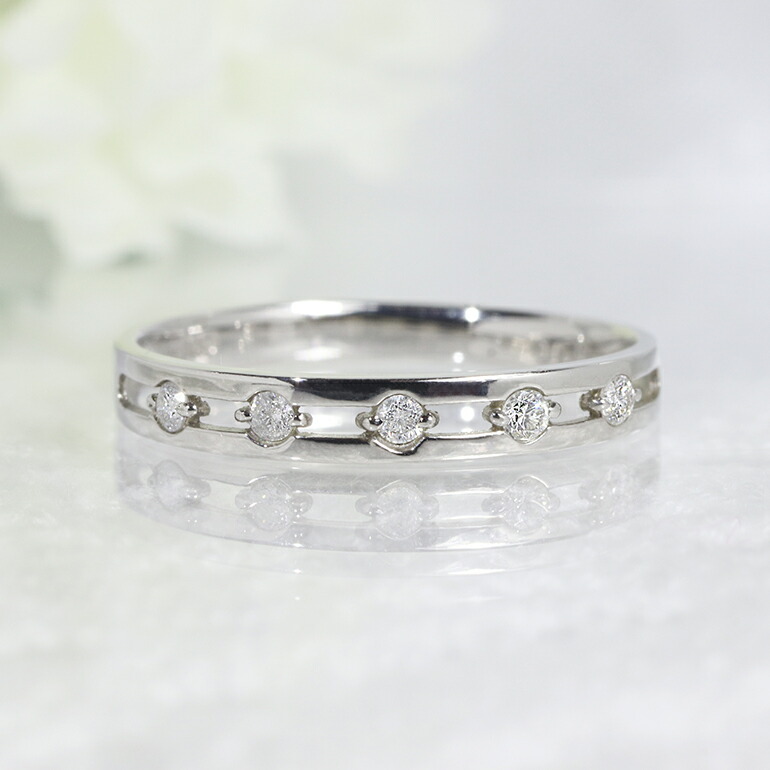 K18　0.1ct　ダイヤモンドリング　ダイア　重ねづけ　プレゼント　ピンキー　ファッション　ジュエリー　アクセサリー　レディース　18金　イエローゴールド　ホワイトゴールド　ピンクゴールド　送料無料　品質保証書　4月　誕生石　YG　WG　PG　透け感