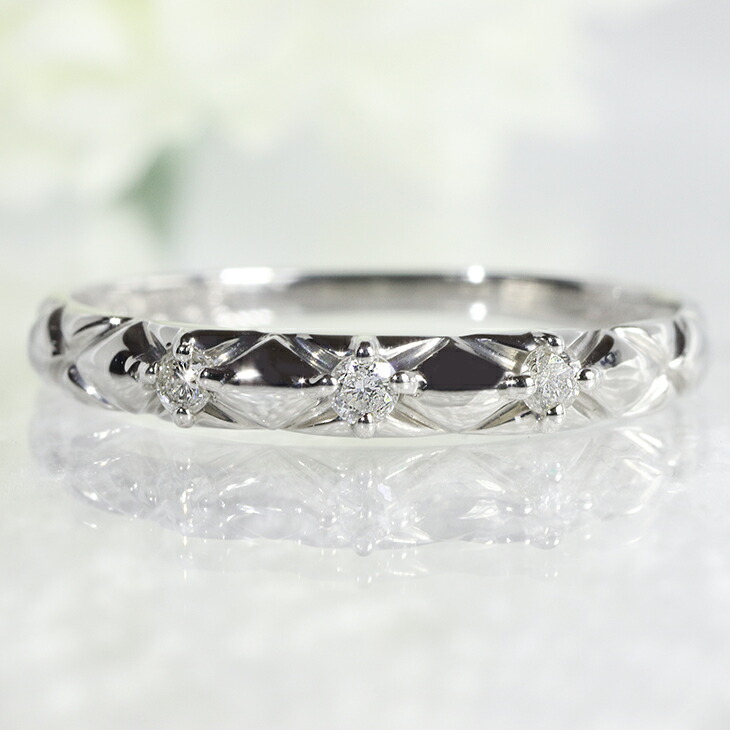 楽天市場】1.0ct 1列7石 ダイヤモンド リング Pt900 プラチナ 2号〜32