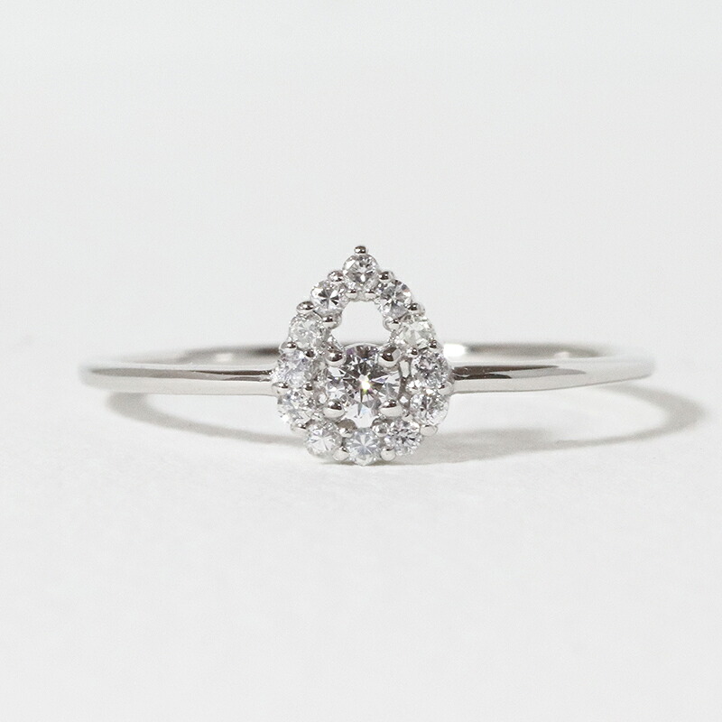 Pt900 プラチナ しずく 0.12ct 天然ダイヤモンド リング 指輪 雫 涙 ティアドロップ ファッション ジュエリー アクセサリー レディース イエローゴールド　ホワイトゴールド ピンクゴールド ダイア