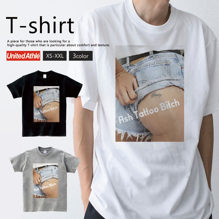 楽天市場 Tシャツ メンズ レディース 半袖 おしゃれ ブランド Unitedathle 5 6オンス ブラック ホワイト グレー 半袖 綿 よれない 透けない 長持ち 春 夏 プリント 大きいサイズ セクシー Sexy フォト タトゥー ビッチ Tattoo 外人 ヒップ デニムパンツ 夏 Girls