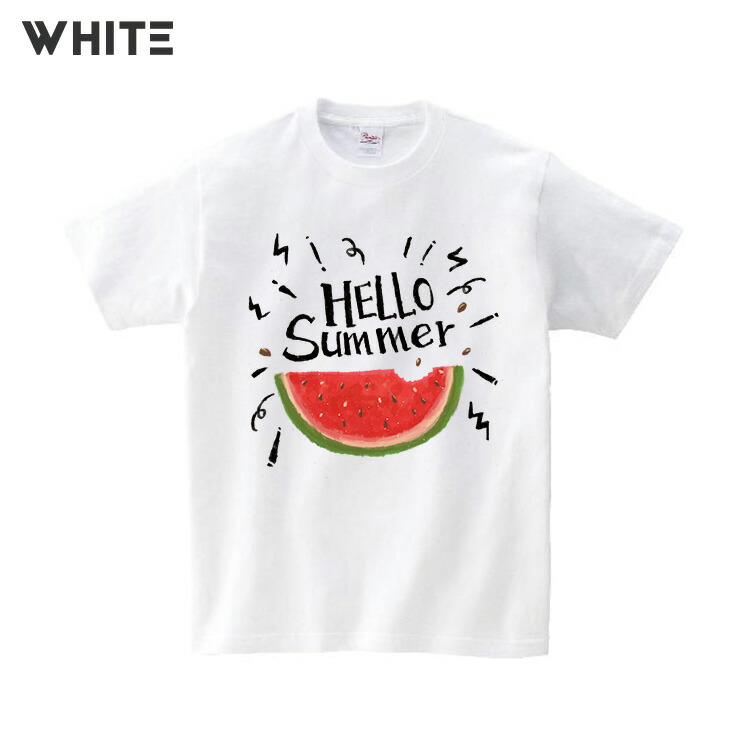 驚きの価格が実現 Tシャツ メンズ レディース 半袖 ペア カップル Hello サマー スイカ Water Melon オシャレ 大人かわいい かっこいい ポイント トレンド Tシャツ 可愛いtシャツ Batesmartin Com