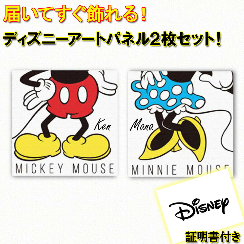 22新作 ディズニー ミッキーミニーのファブリックパネル2枚セット Www Tonna Com