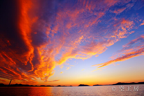 そら追加　　夕空　空　雲　小物入れ 空 #そら #雲 #カコソラ #過去そら #青空 #ひこうき雲 #空色