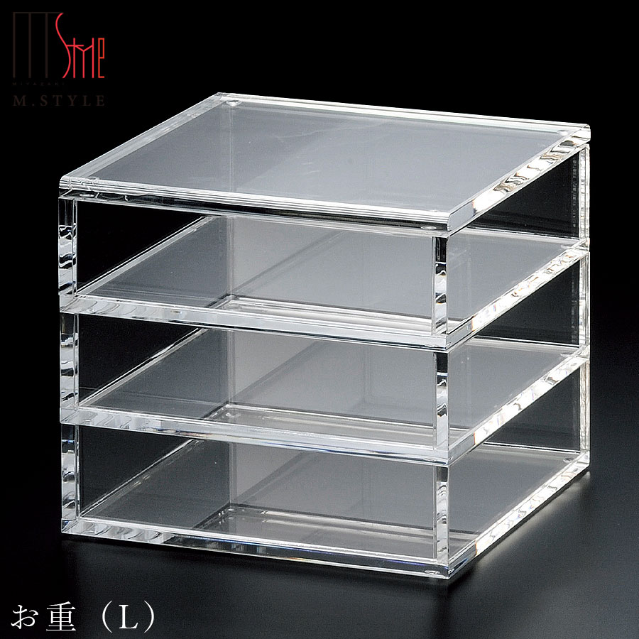 楽天市場】【クーポン配布中】クリア アクリル 重箱 3段 L 21cm