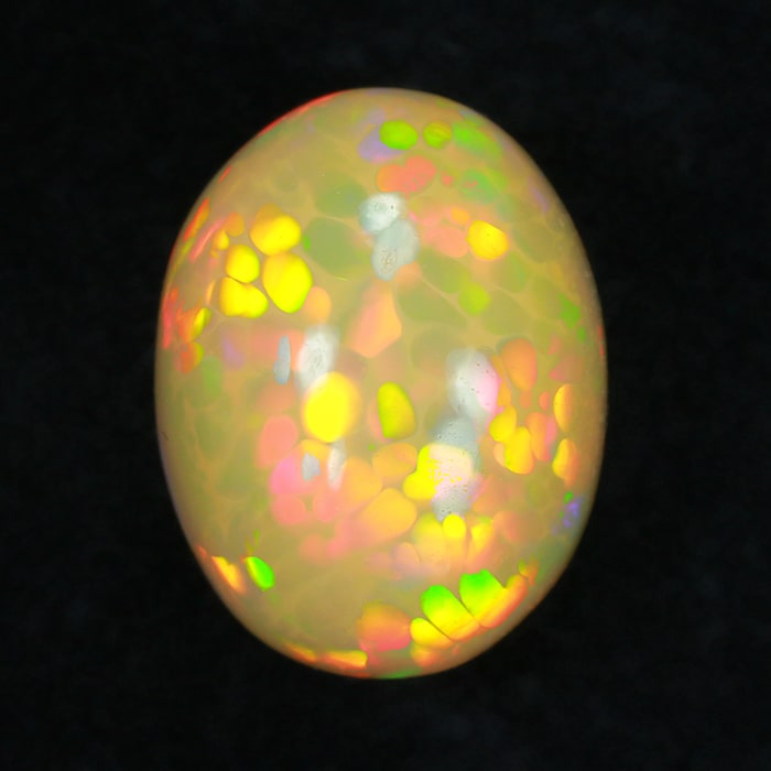 【レアなハチの巣構造 ホワイトハニカムオパール ルース】Ethiopia Opal 5.8ct 【送料無料】