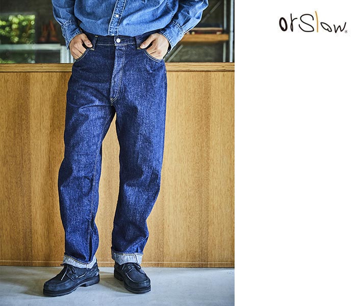 楽天市場】orSlow オアスロウ グランド ダッド フィット デニム パンツ