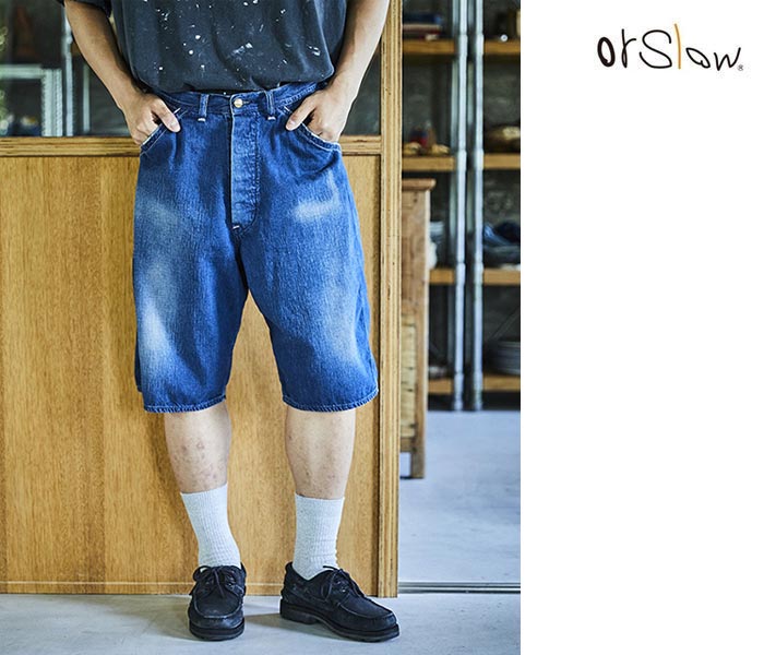 新品orslowデニムショートパンツ 楽天市場】wolsro (orslow) / BACKWARD DENIM SHORT PANTS