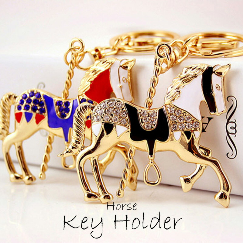 楽天市場】ポニーモチーフ ホース 馬 キーホルダー チャーム キラキラ