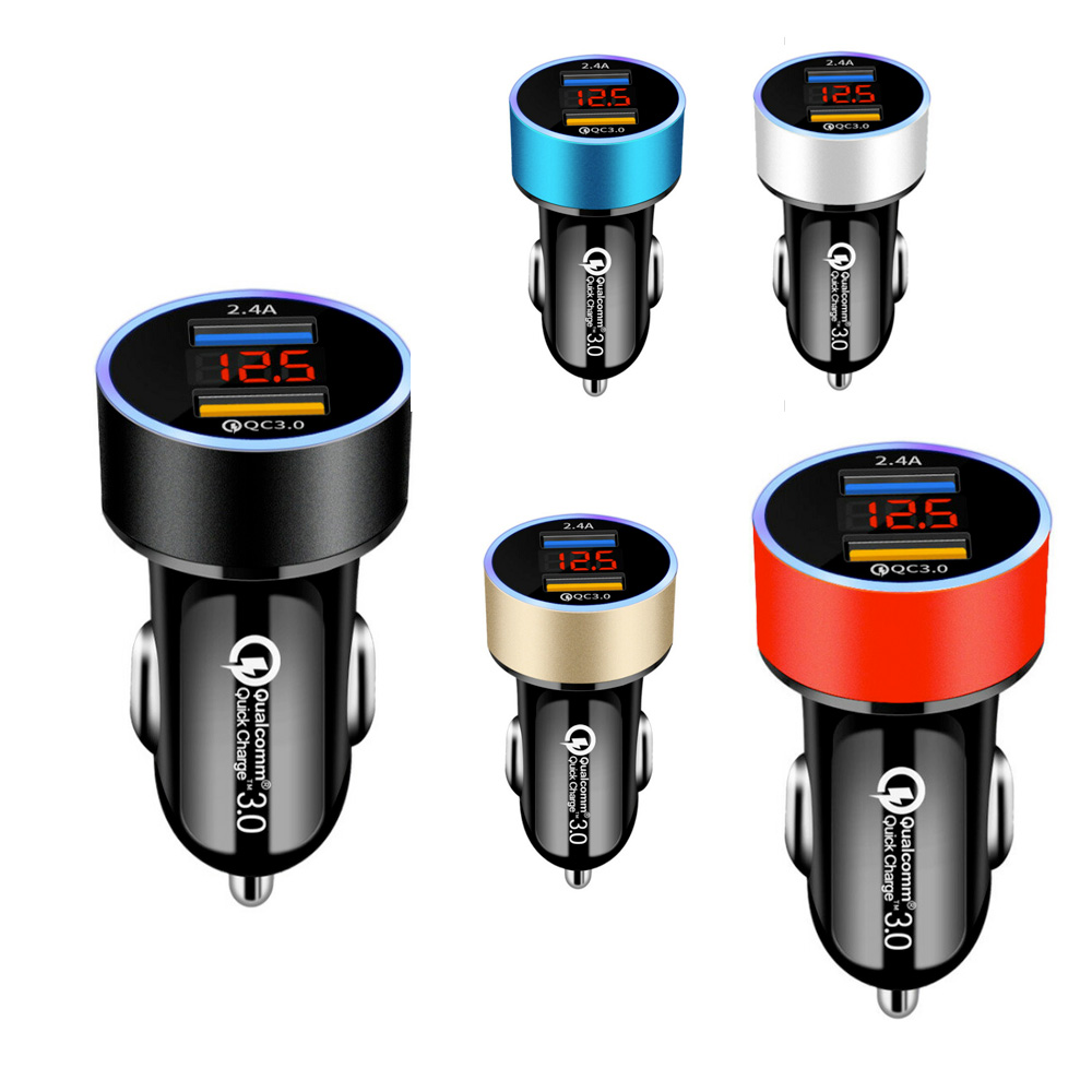 シガーソケット Usb 急速qc3 0対応 カーチャージャー24v 12v 小型 Sale 97 Off スマホ 携帯 車 Ledライト 2連 5 4a 急速充電 ２ポート 電圧計付きシガーソケット 充電器