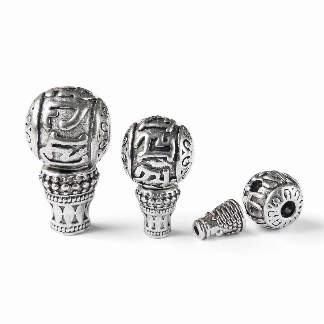 楽天市場】六字真言彫刻入り 数珠 念珠 パーツ 親玉 ボサ チベット