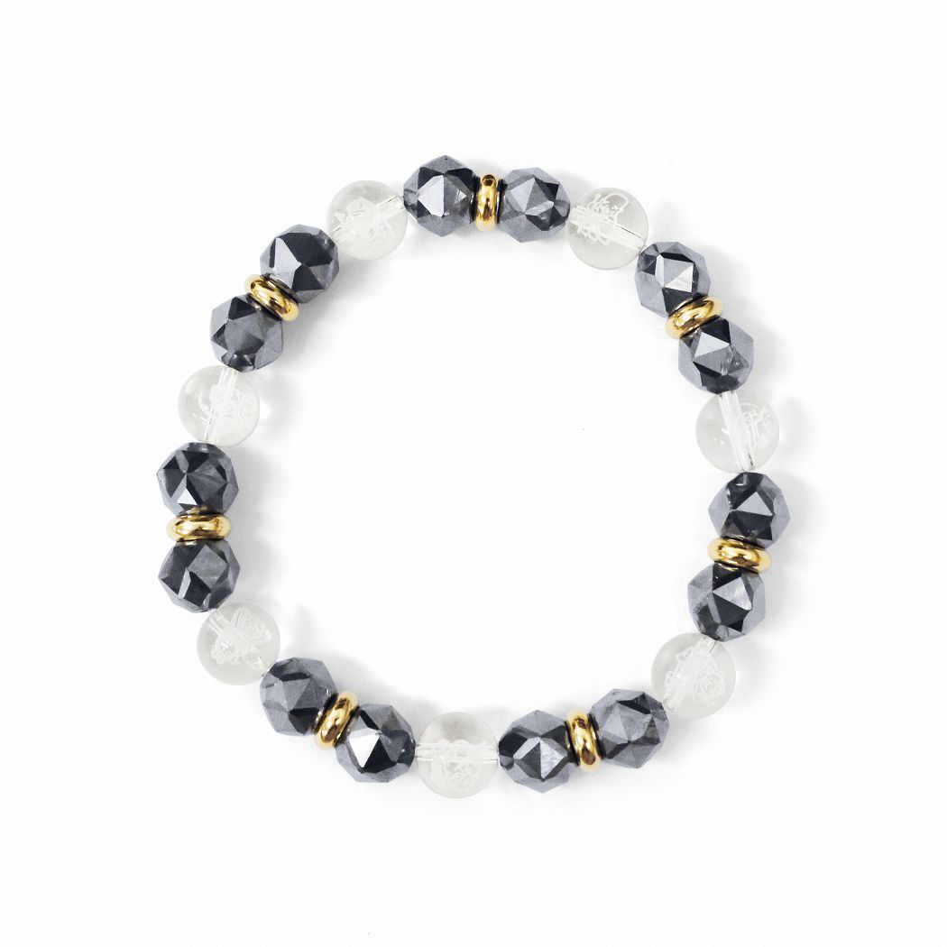 高品質 七福神彫刻水晶10mm玉 天然石ブレスレット パワーストーンブレスレット メンズ 男性用 64面カットテラヘルツ ステンレス 金運 商売繁盛 健康運 ラッピング付き ギフト梱包 1282 6,864円